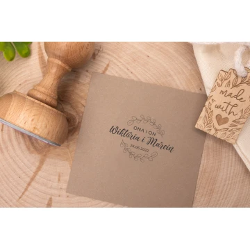Wedding stamp for ink imprinting - grip diameter 50mm - STS012