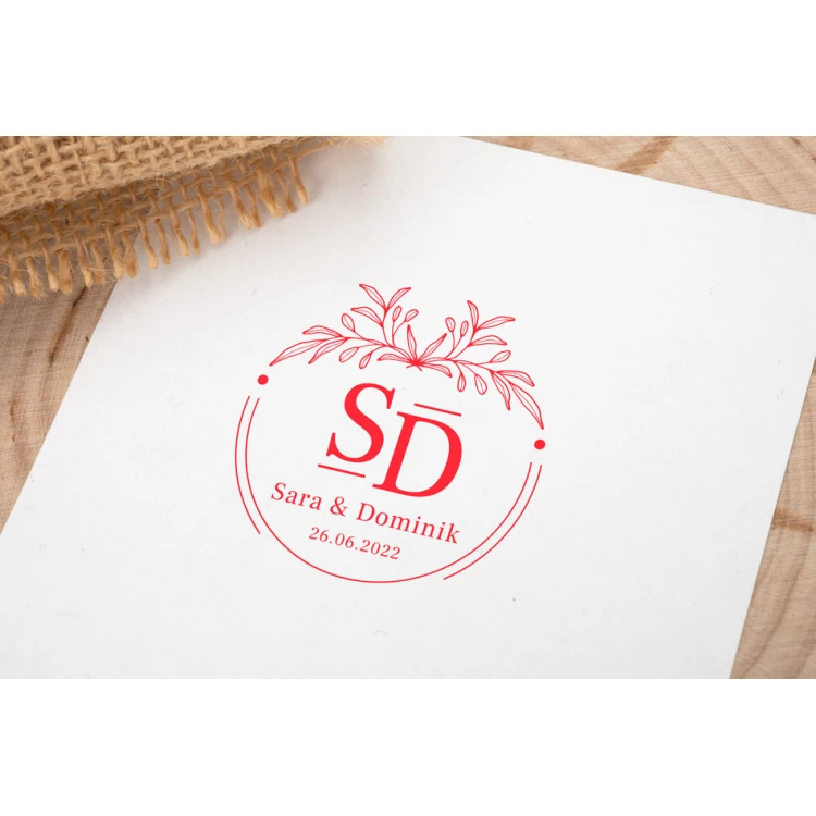 Wedding Stamp for Ink Imprinting - Handle Diameter 50mm - STS017