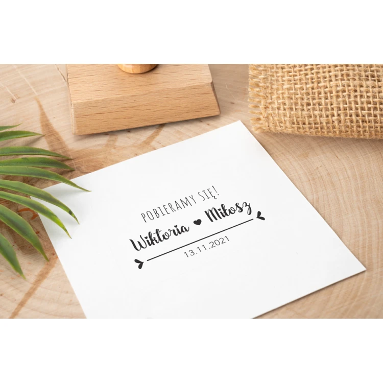 Wedding Stamp for Ink Imprinting - We're Getting Married - Handle Dimensions 60x30mm - STS043