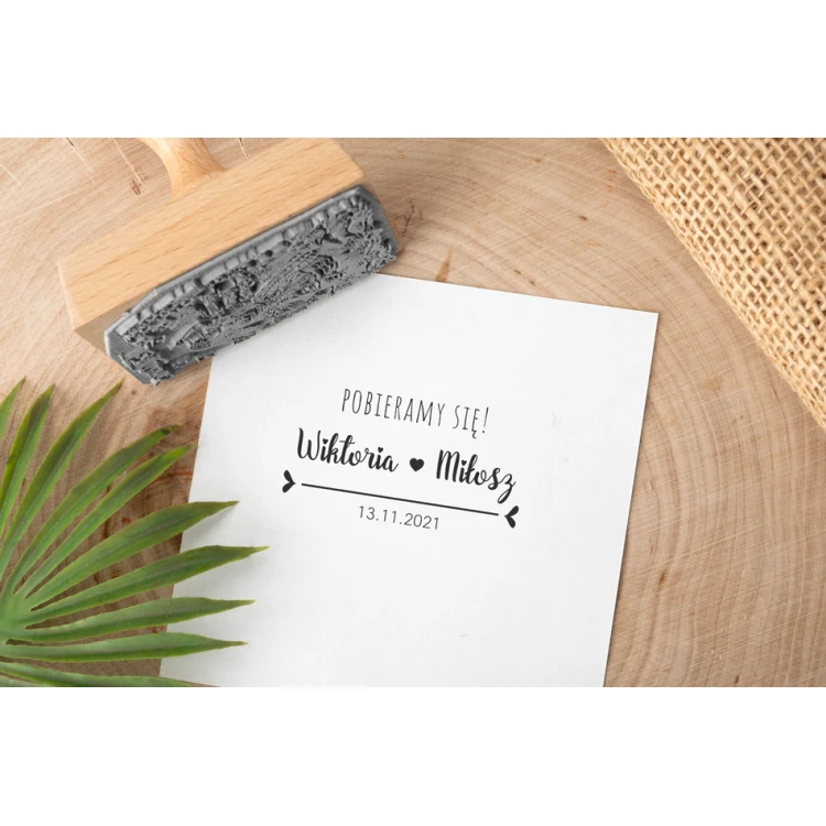 Wedding Stamp for Ink Imprinting - We're Getting Married - Handle Dimensions 60x30mm - STS043