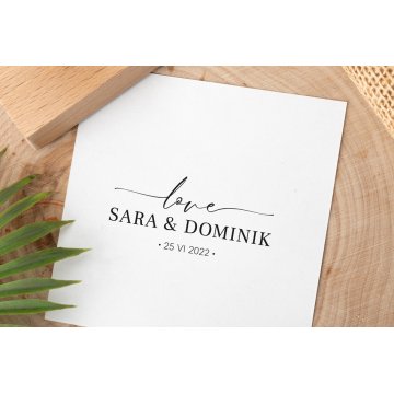 Wedding Stamp for Ink Imprinting - Griffin Dimensions 60x30mm - STS044