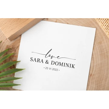 Wedding Stamp for Ink Imprinting - Griffin Dimensions 60x30mm - STS044