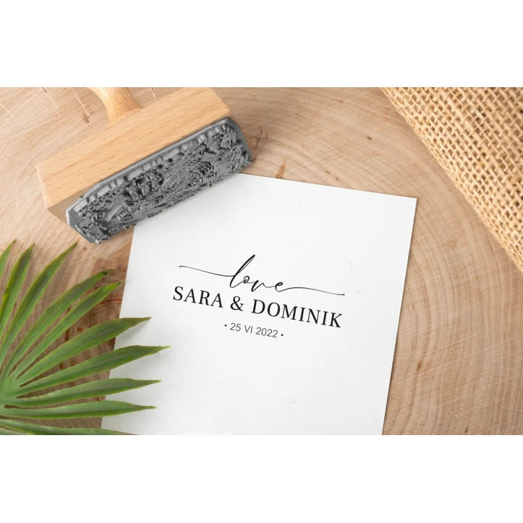 Wedding Stamp for Ink Imprinting - Griffin Dimensions 60x30mm - STS044