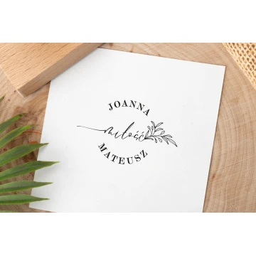 Wedding stamp for ink imprinting - griffin dimensions 60x40mm - STS045