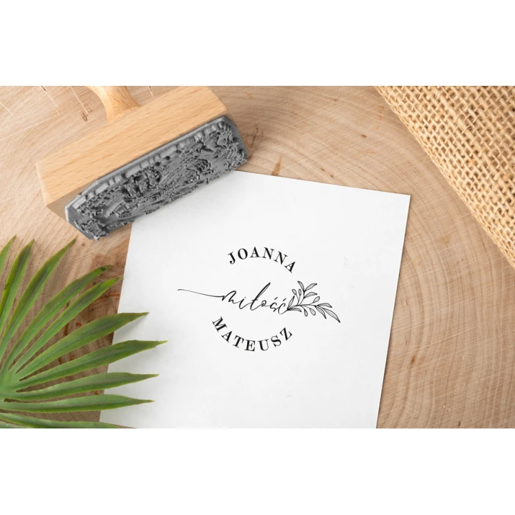 Wedding stamp for ink imprinting - griffin dimensions 60x40mm - STS045