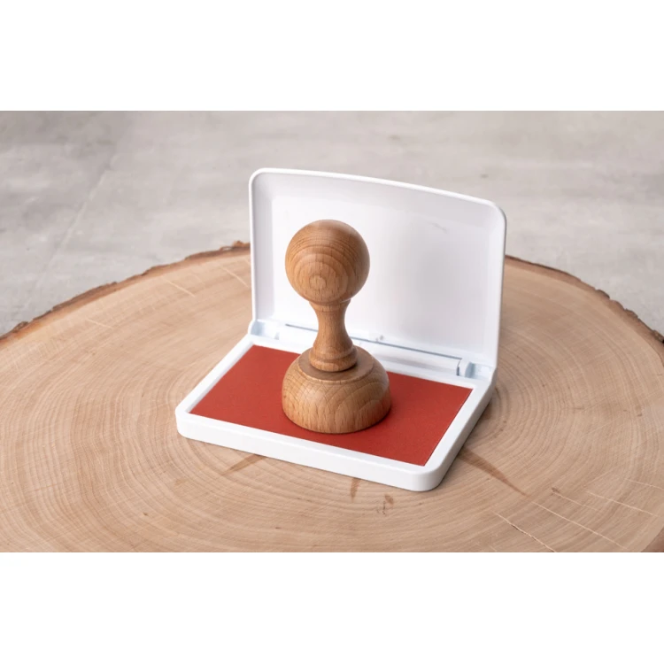 Ex Libris Stamp for Ink Imprinting - Butterfly - Handle Diameter 40mm - EX005