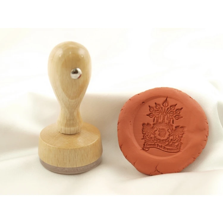Acrylic Stamp 40mm Engraving Depth about 1mm - Wooden Handle