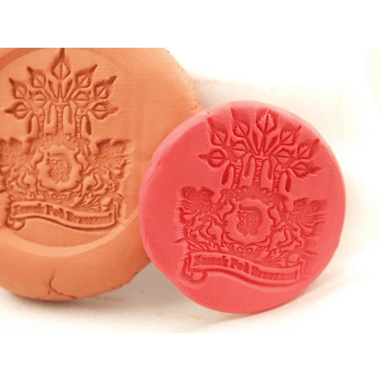 Acrylic Stamp 40mm Engraving Depth about 1mm - Wooden Handle