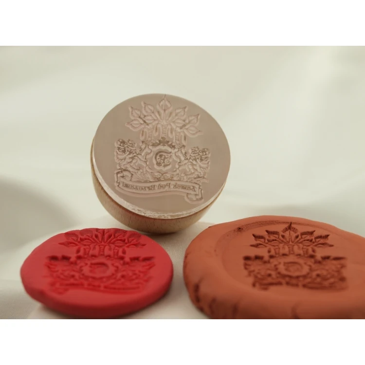 Acrylic Stamp 40mm Engraving Depth about 1mm - Wooden Handle