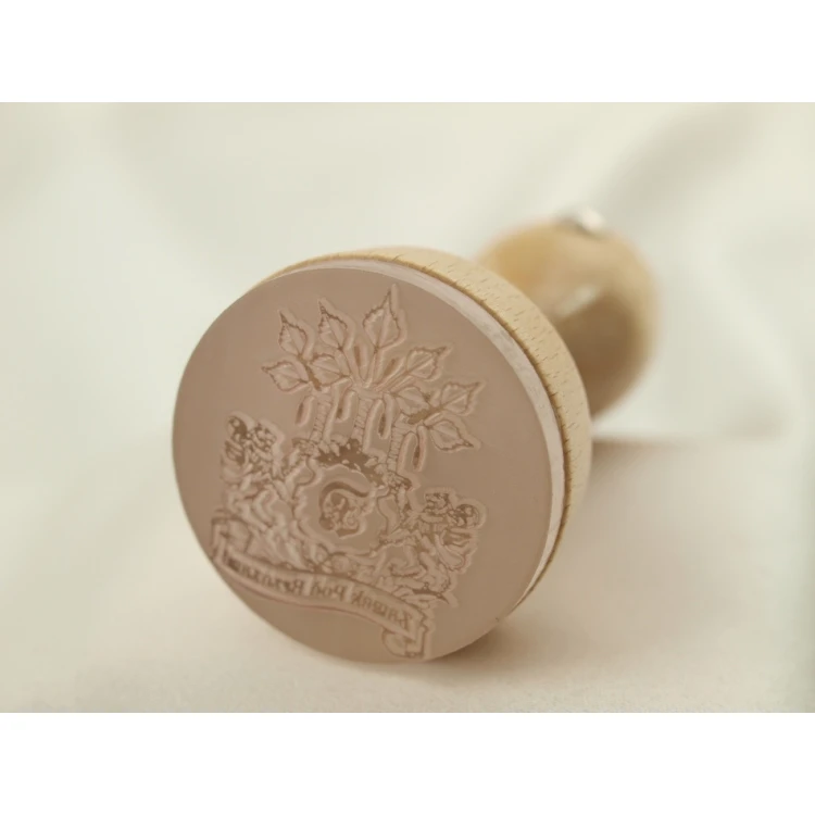 Acrylic Stamp 40mm Engraving Depth about 1mm - Wooden Handle