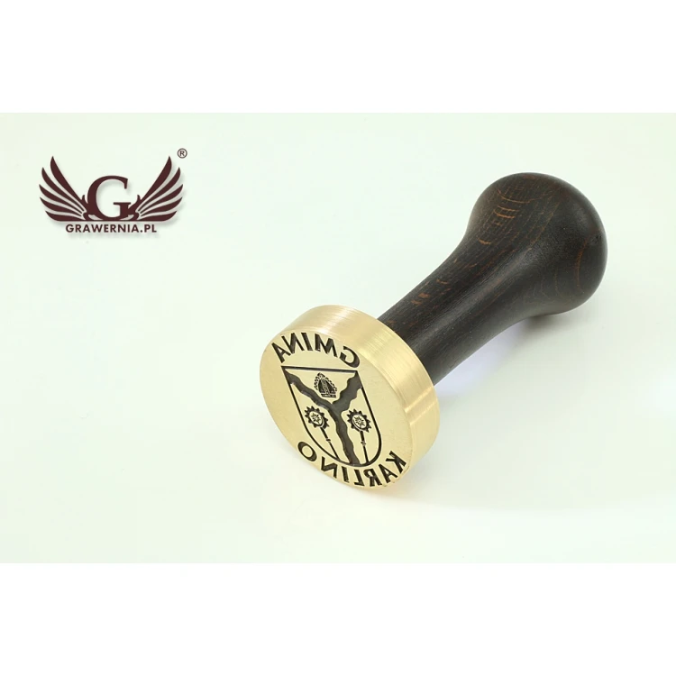 Seal stamp with coat of arms for wax - diameter: 38mm - CNC