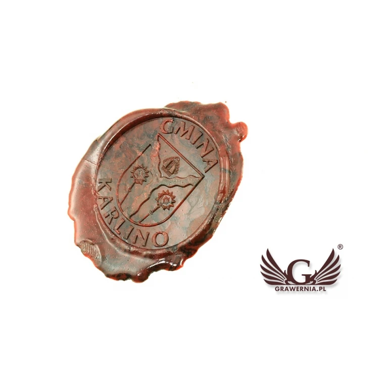 Seal stamp with coat of arms for wax - diameter: 38mm - CNC