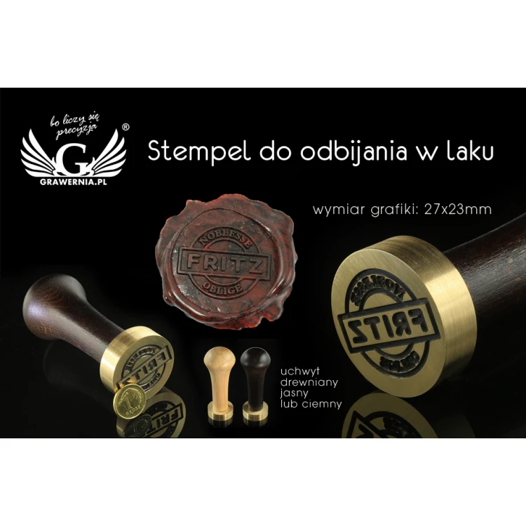 Stamp with logo for wax - diameter: 32mm - CNC