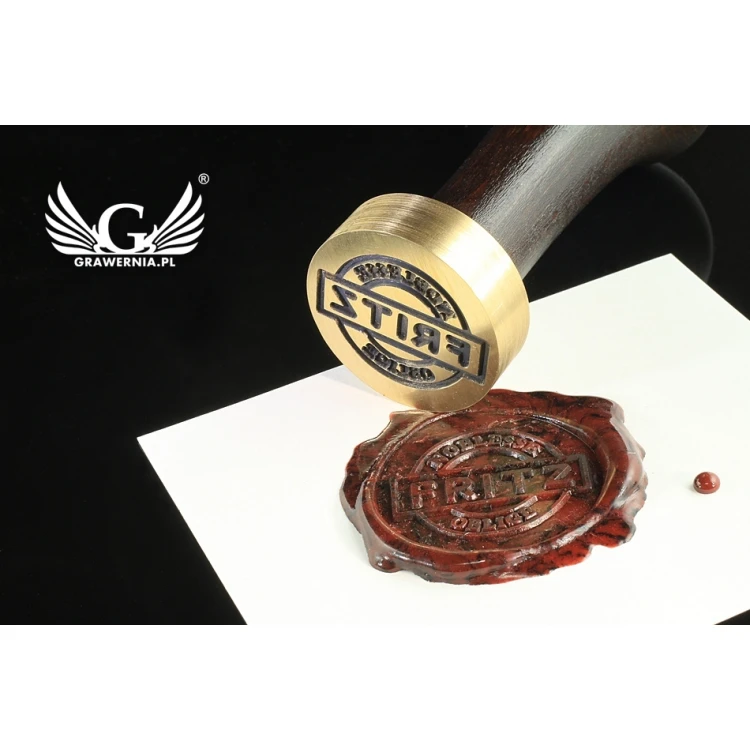 Stamp with logo for wax - diameter: 32mm - CNC