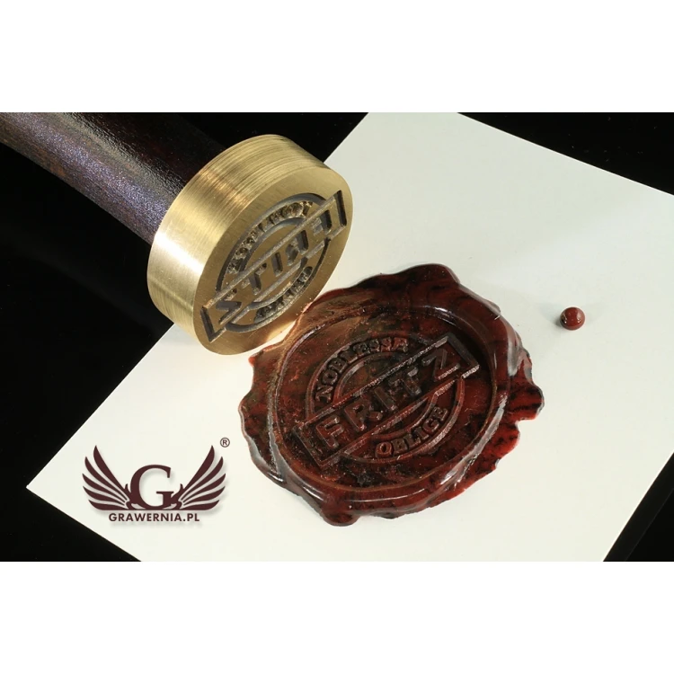 Stamp with logo for wax - diameter: 32mm - CNC