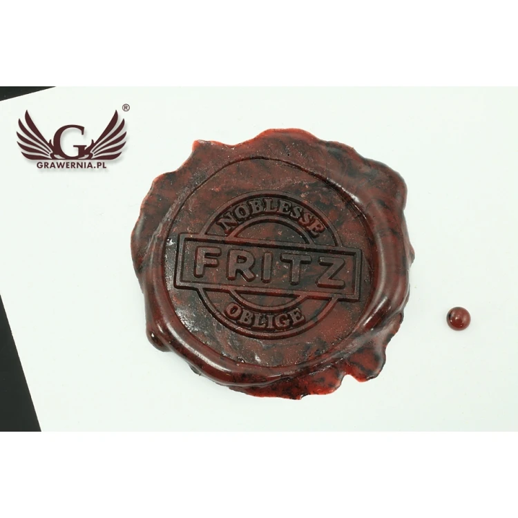 Stamp with logo for wax - diameter: 32mm - CNC