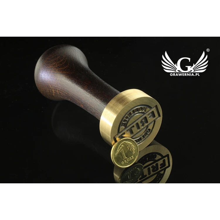 Stamp with logo for wax - diameter: 32mm - CNC