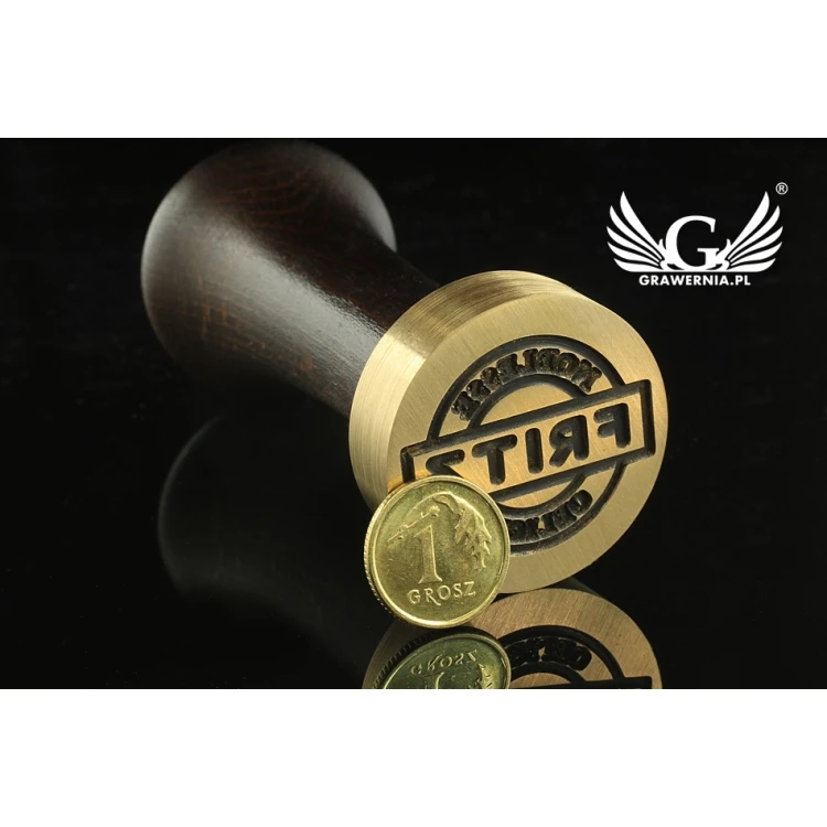 Stamp with logo for wax - diameter: 32mm - CNC