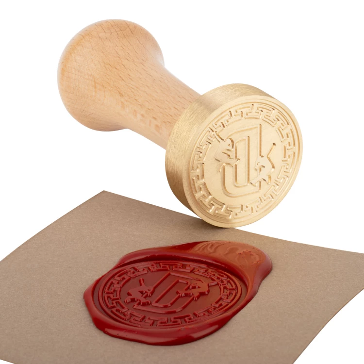Stamp with logo for wax sealing - CNC - diameter 38mm - CNC112