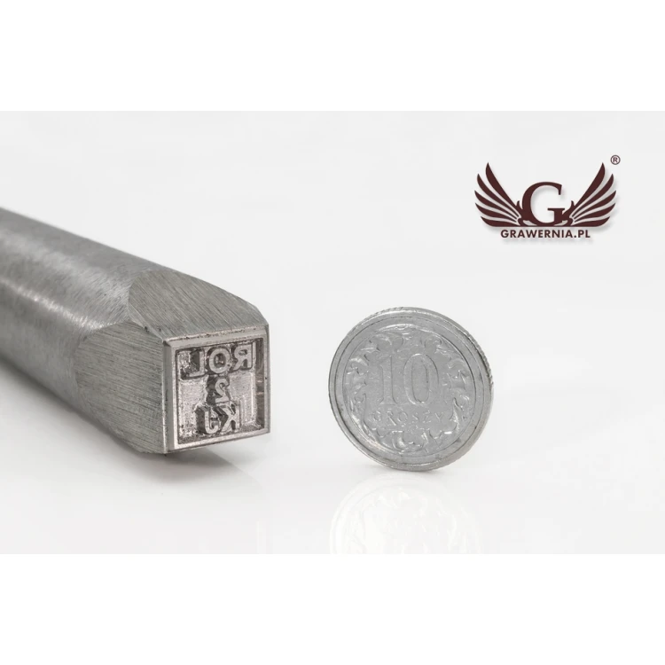 Steel stamp for metal punching - imprint dimensions 10x10mm - CNC068
