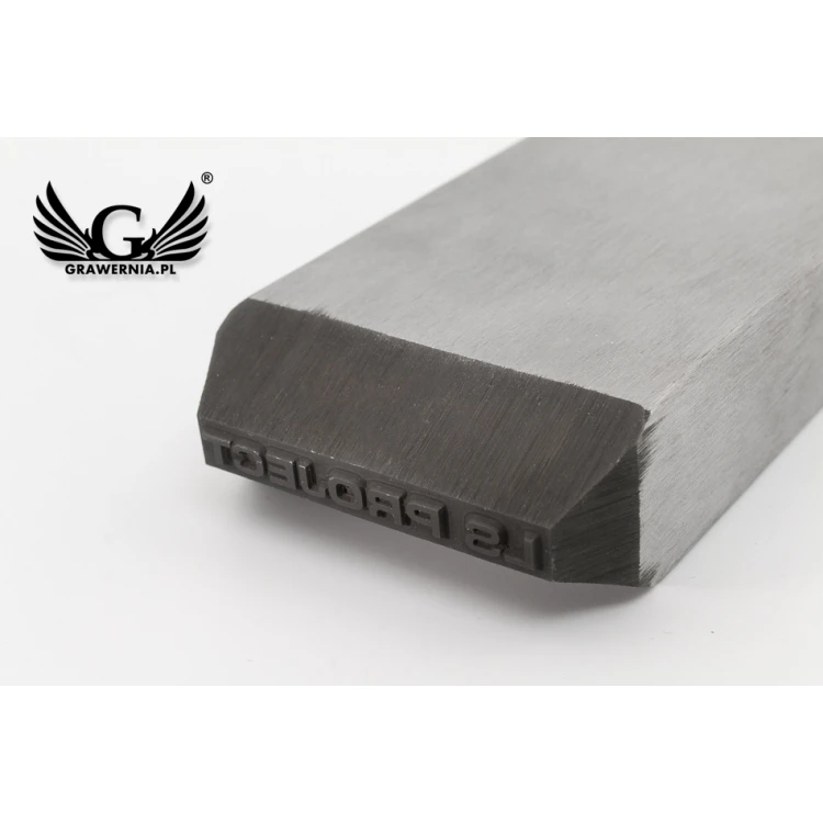 Steel stamp for metal punching - imprint dimensions 40x3.3mm - CNC073