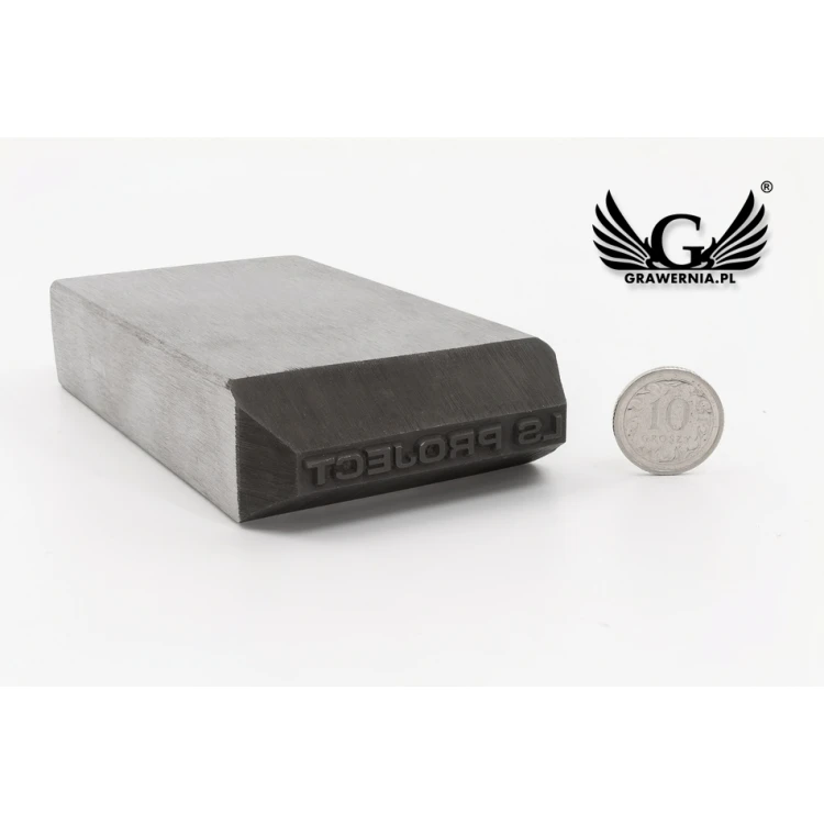 Steel stamp for metal punching - imprint dimensions 40x3.3mm - CNC073