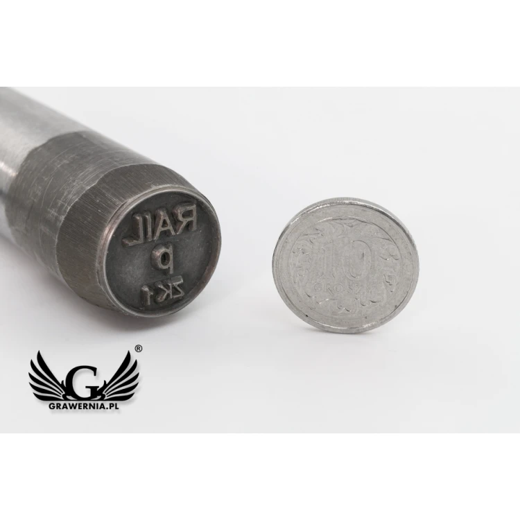Steel stamp for metal punching - imprint diameter 15mm - CNC077