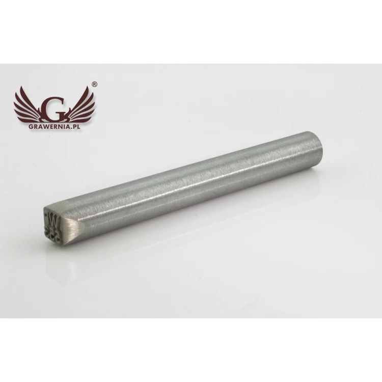 Steel stamp for metal punching - imprint size: 9.4x9mm - CNC
