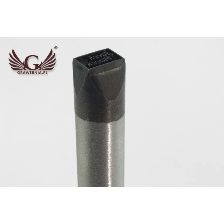Steel stamp for metal punching - imprint size 11.53x7.8mm - LASER