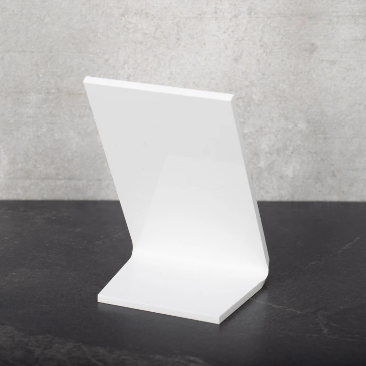 Menu Stand with QR Code - White Plexi - Dimensions 55x90mm - ST051