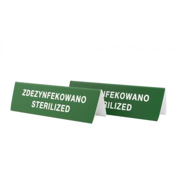 Information Stand "Disinfected - Dishwasher Safe up to 80°C - ST009"