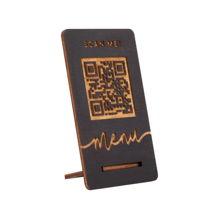 Menu Stand with QR Code - size 55x90mm - ST054