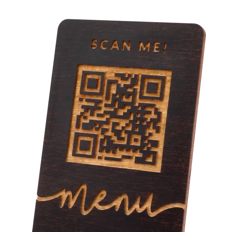 Menu Stand with QR Code - size 55x90mm - ST054