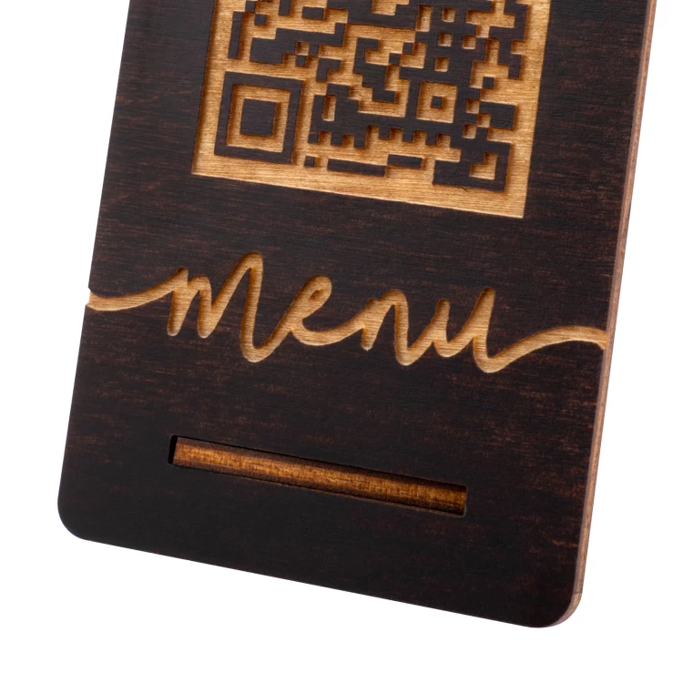 Menu Stand with QR Code - size 55x90mm - ST054