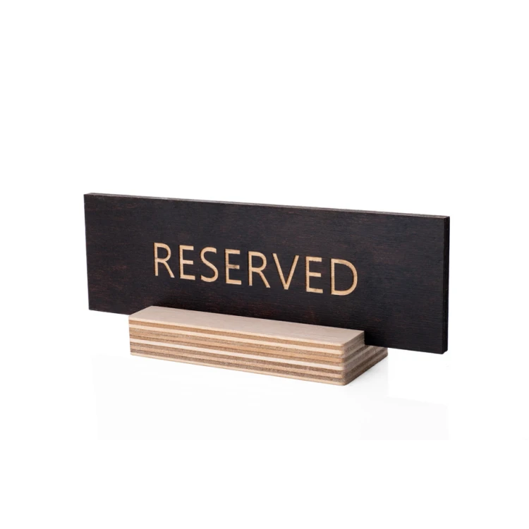 Reservation Stand - Wenge Plywood on Wooden Pedestal - ST041