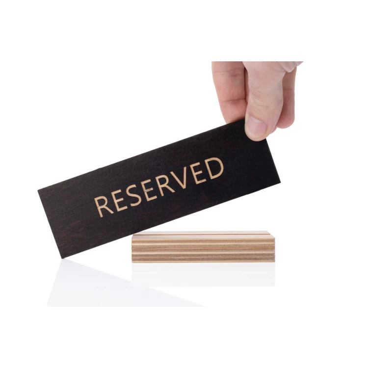 Reservation Stand - Wenge Plywood on Wooden Pedestal - ST041