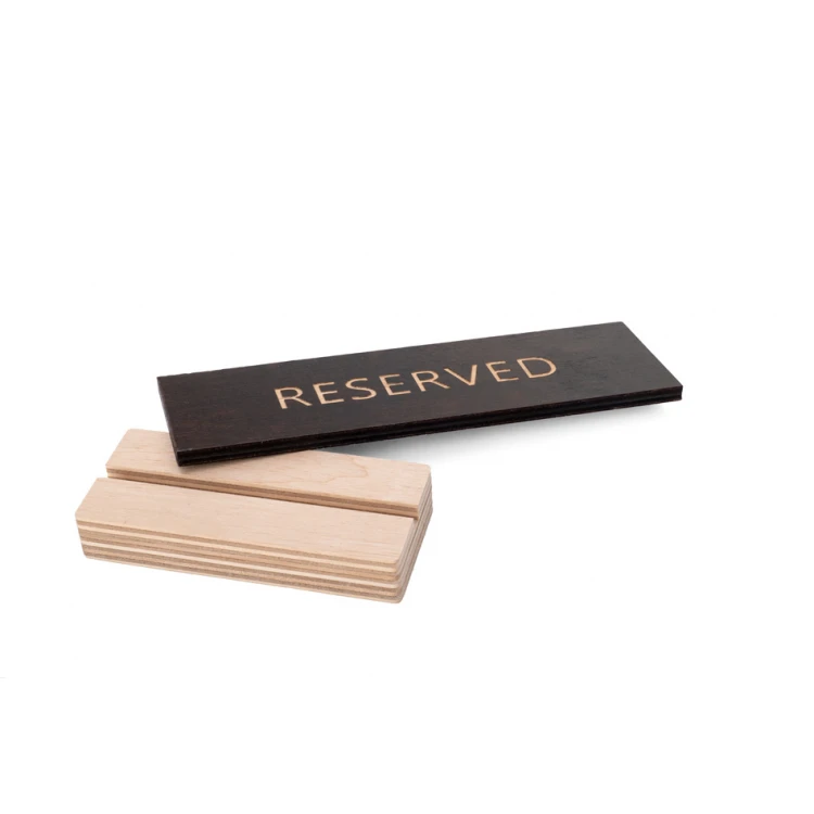 Reservation Stand - Wenge Plywood on Wooden Pedestal - ST041