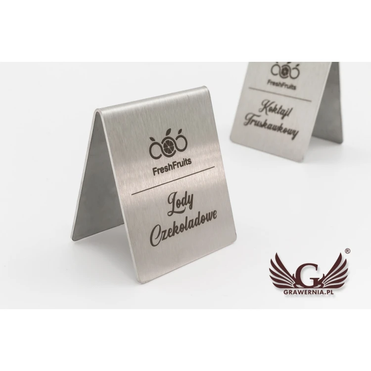 Steel gastronomic stands with any engraving - ST001