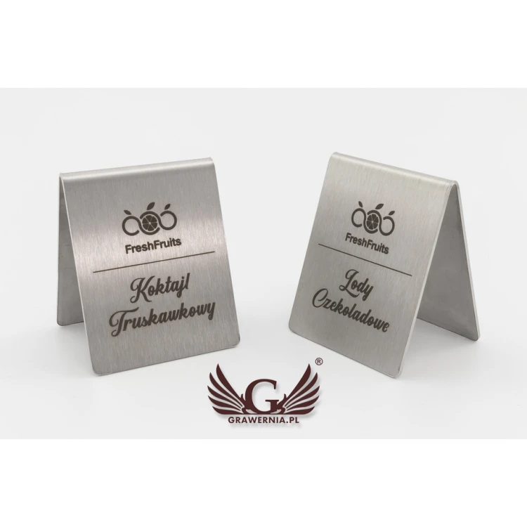 Steel gastronomic stands with any engraving - ST001