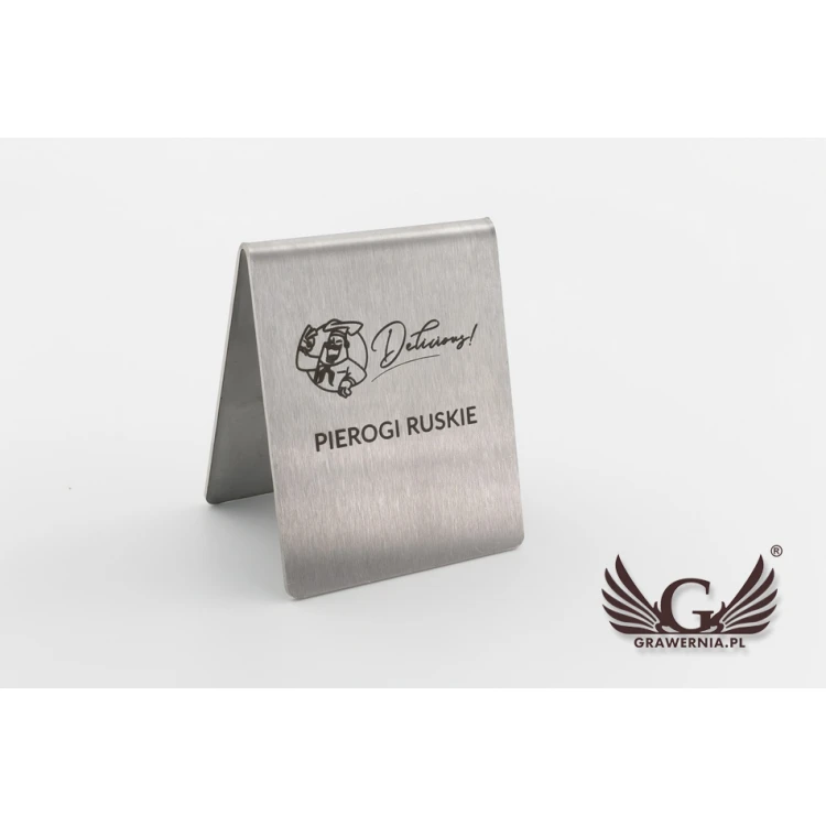Steel gastronomic stands with any engraving - ST001