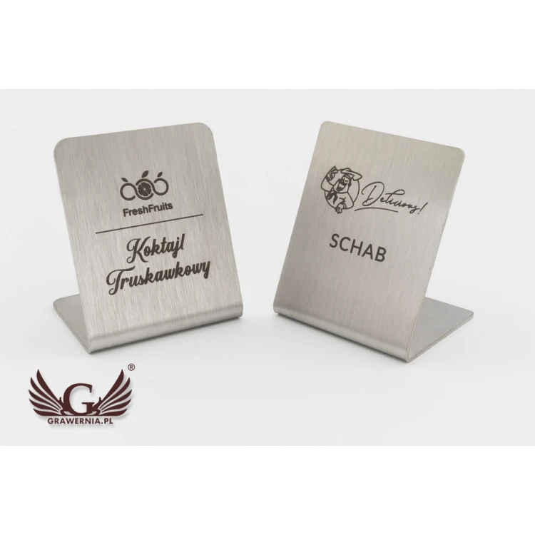 Steel gastronomic stands with any engraving - ST002
