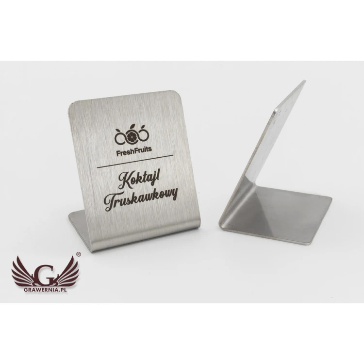 Steel gastronomic stands with any engraving - ST002