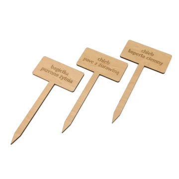 Wooden plaques with stand - any engraving - size 120x230mm thickness 3mm - ST016