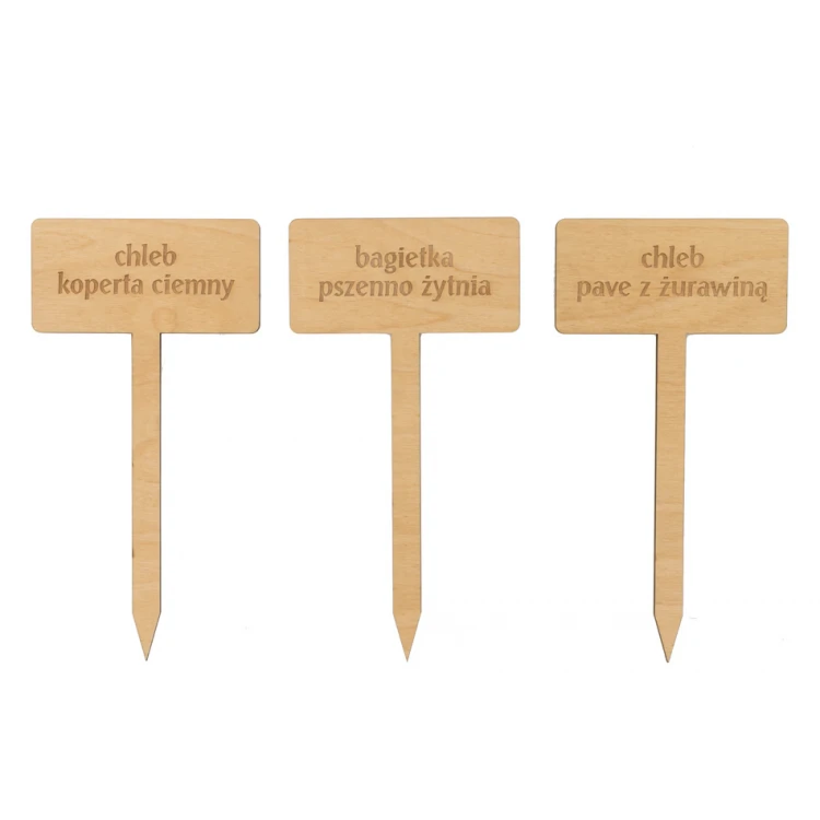 Wooden plaques with stand - any engraving - size 120x230mm thickness 3mm - ST016
