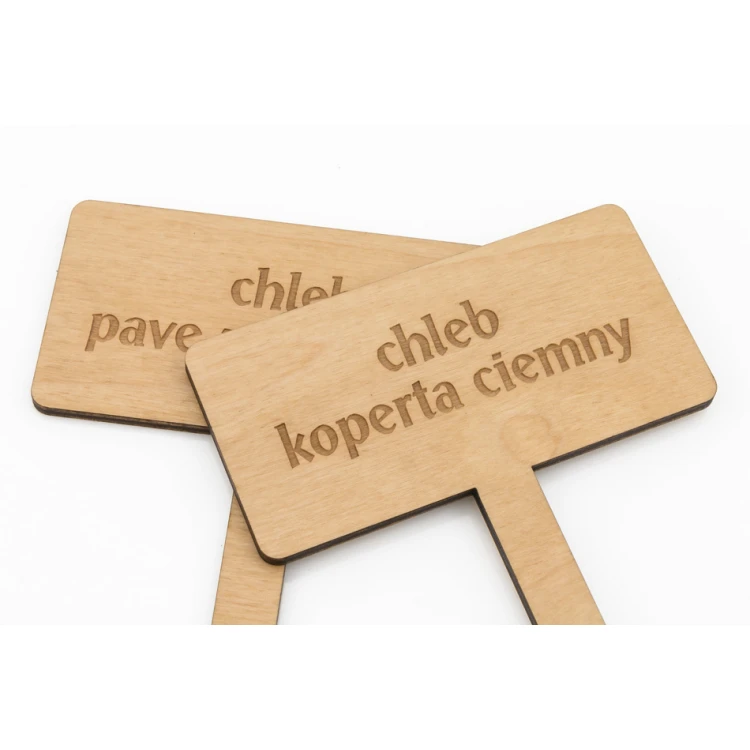 Wooden plaques with stand - any engraving - size 120x230mm thickness 3mm - ST016