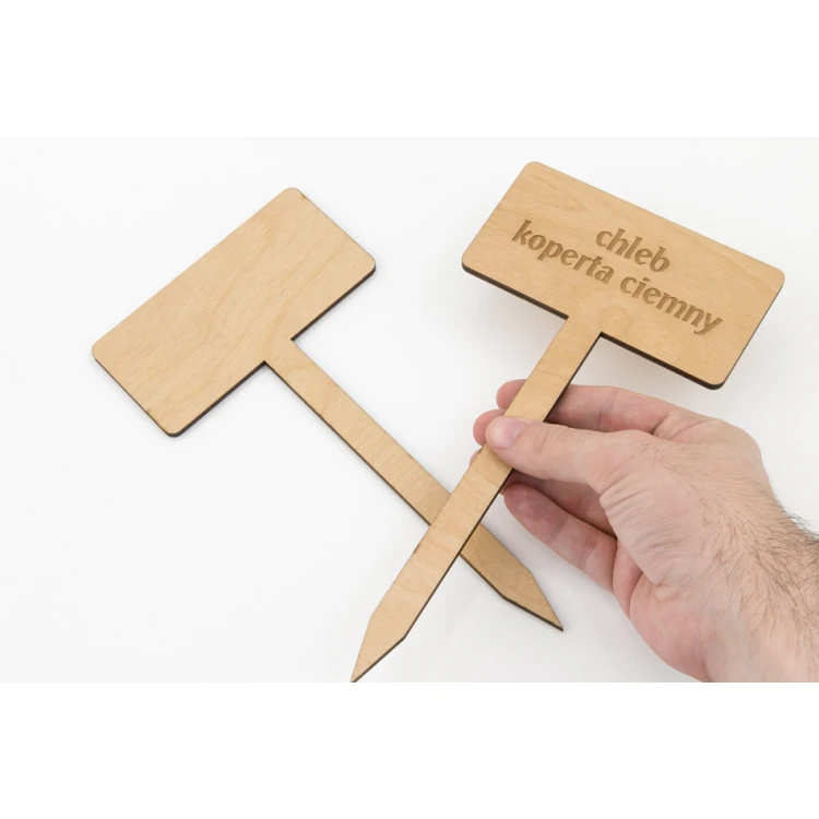 Wooden plaques with stand - any engraving - size 120x230mm thickness 3mm - ST016