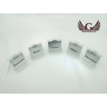 Stands with dish names - NS005 design