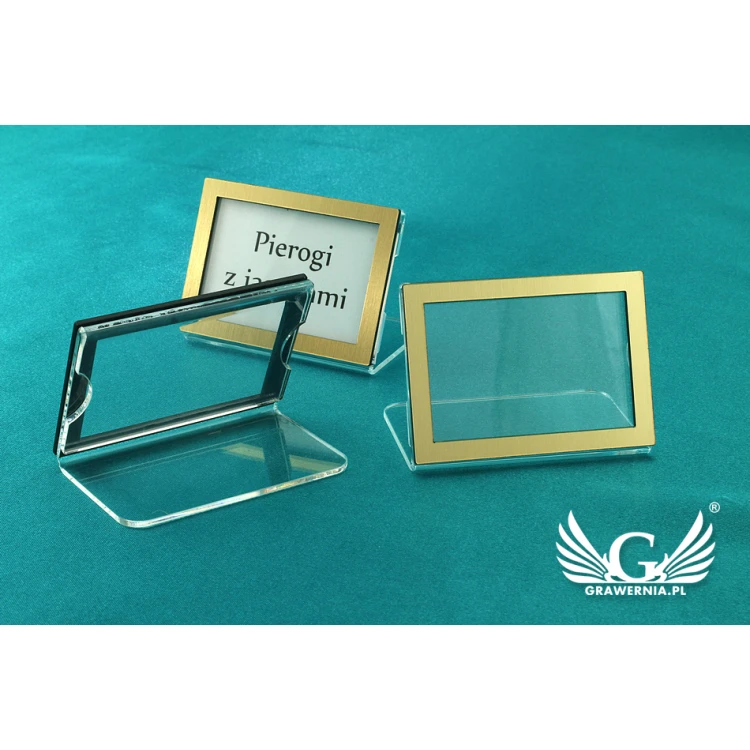 Stands with a window for a note card - NS006 pattern