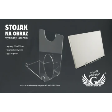 Acrylic Picture Stand - dimensions: 224x252mm