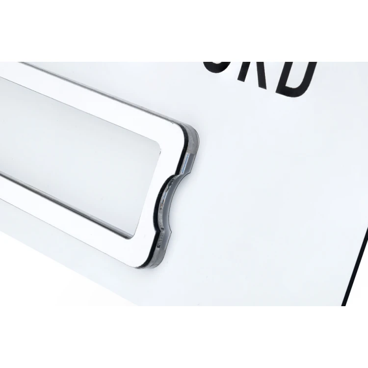 White Stand with Window and Custom Engraving - size 210x148mm - ST037